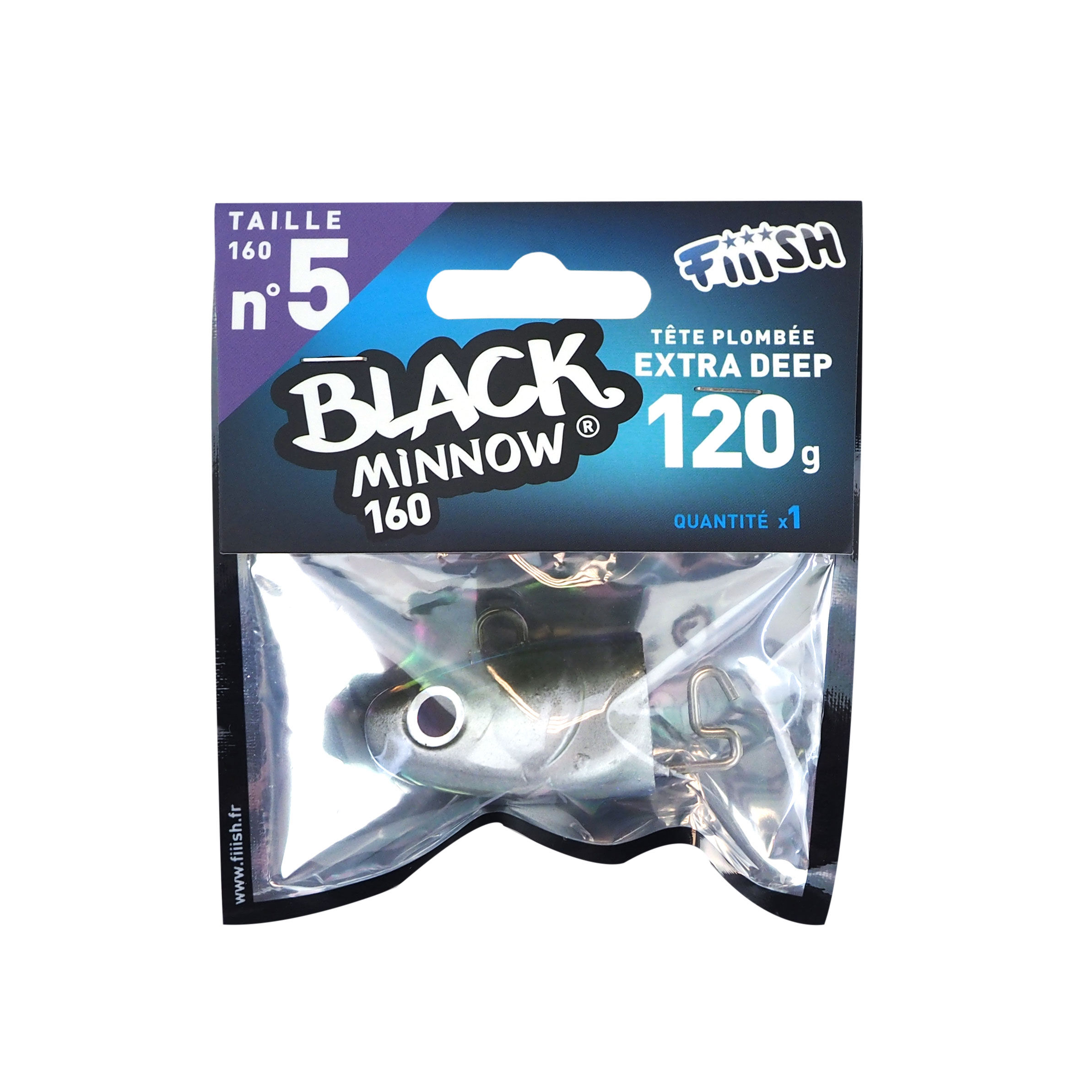Jig head fiiish black minnow160 extra deep 120g (x1)