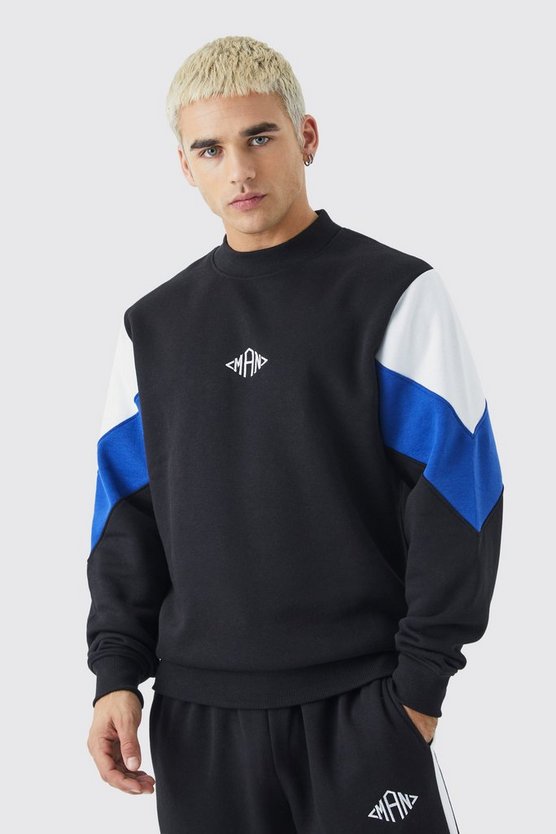 Man Colorblock Sweatshirt