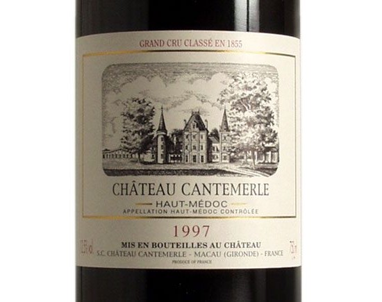 Château Cantemerle 1997, Cinquième Cru Classé En 1855 Bordeaux Haut-Médoc
