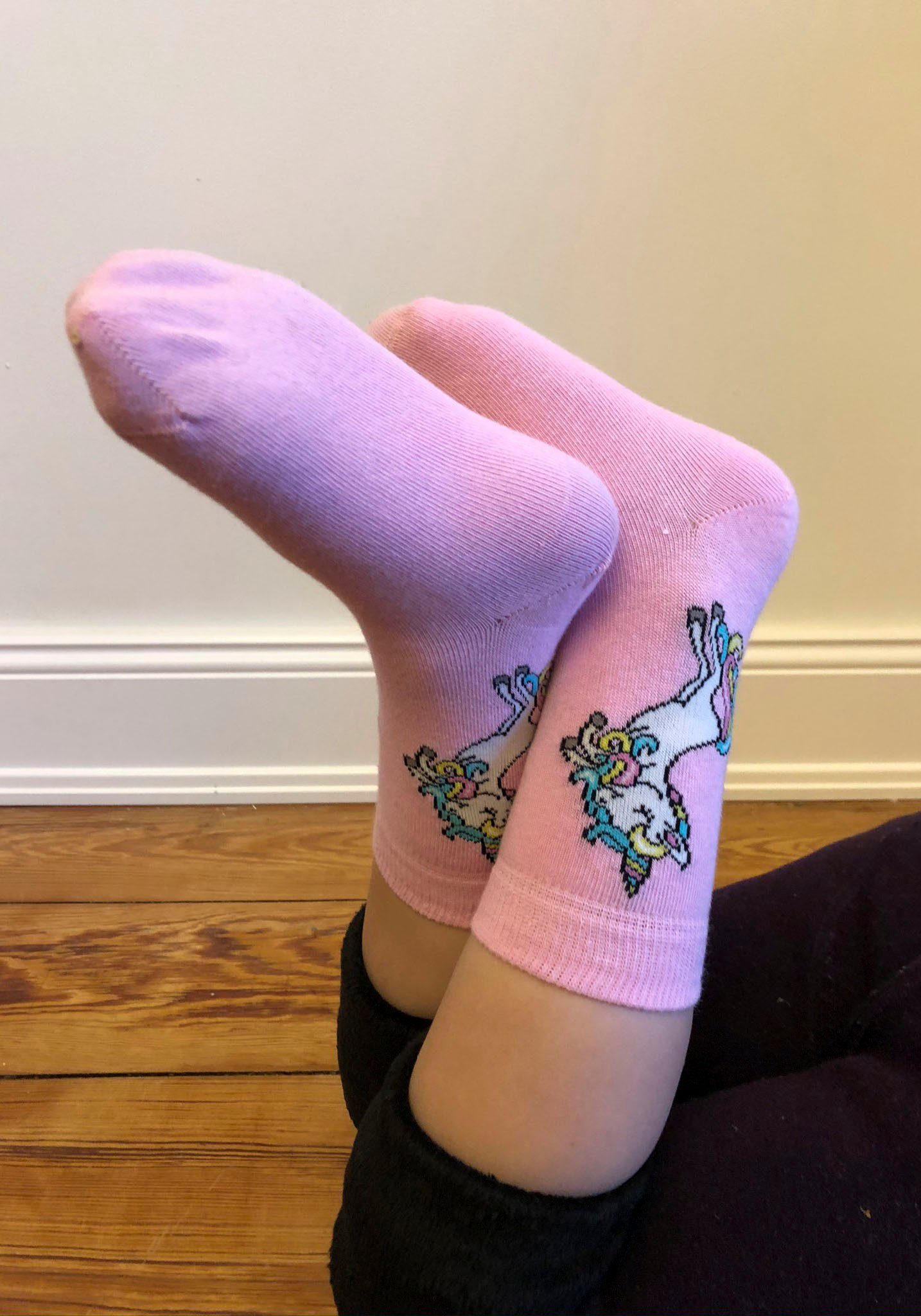 H.I.S Basicsocken (4-Paar) mit Einhorn Motiven