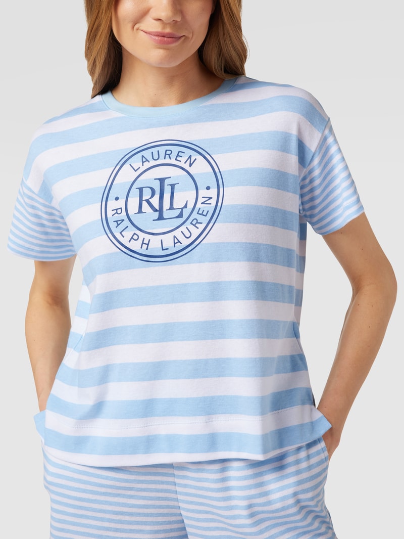 Pyjama mit Streifenmuster in blau