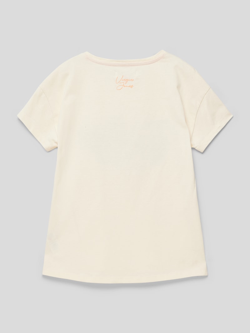 T-Shirt mit Motiv-Print in offwhite