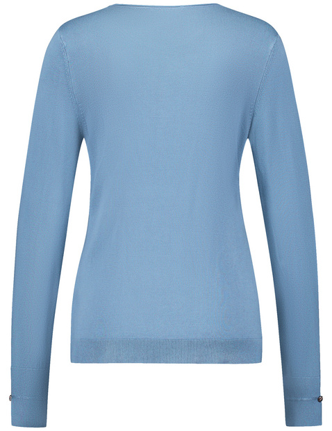 Langarmpullover aus nachhaltigem Feinstrick