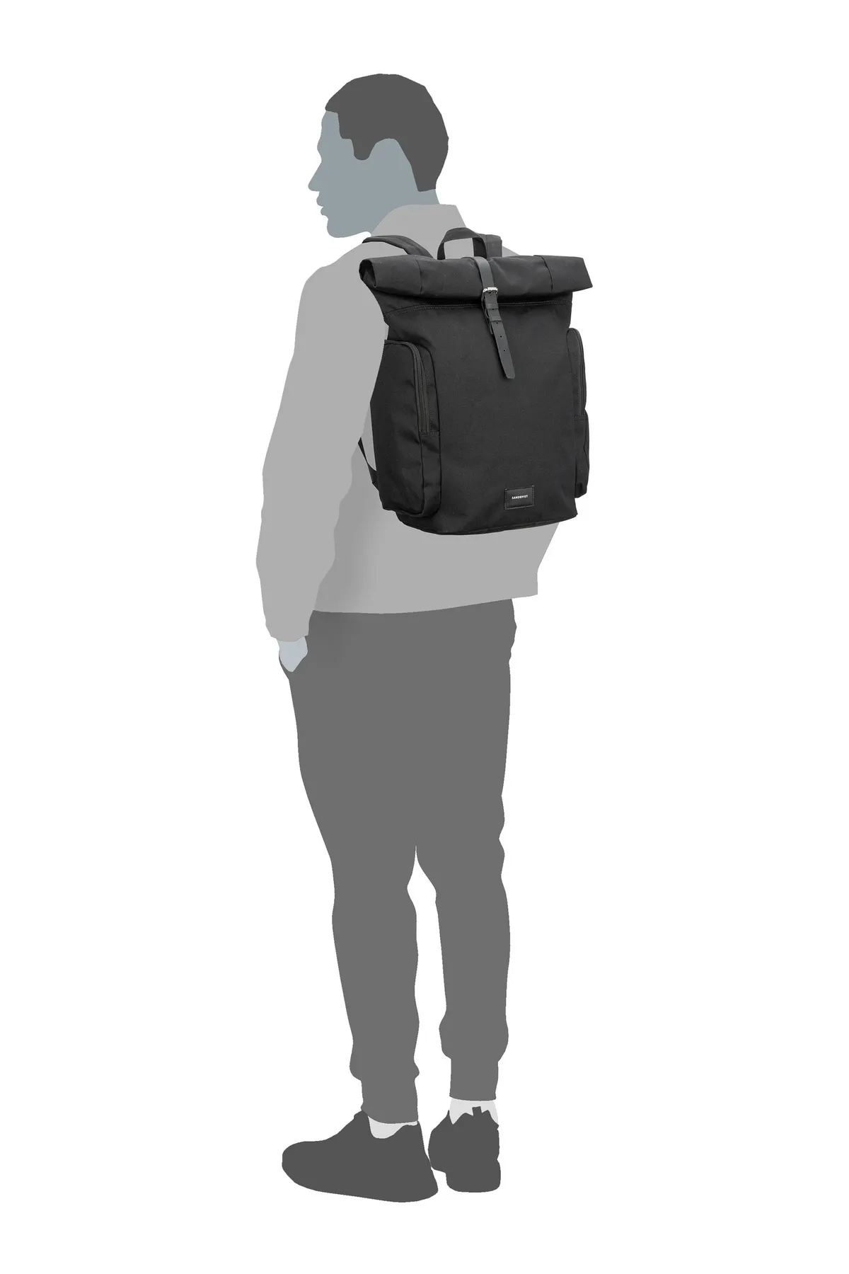 Sandqvist  Rucksack - Schwarz - Unifarben