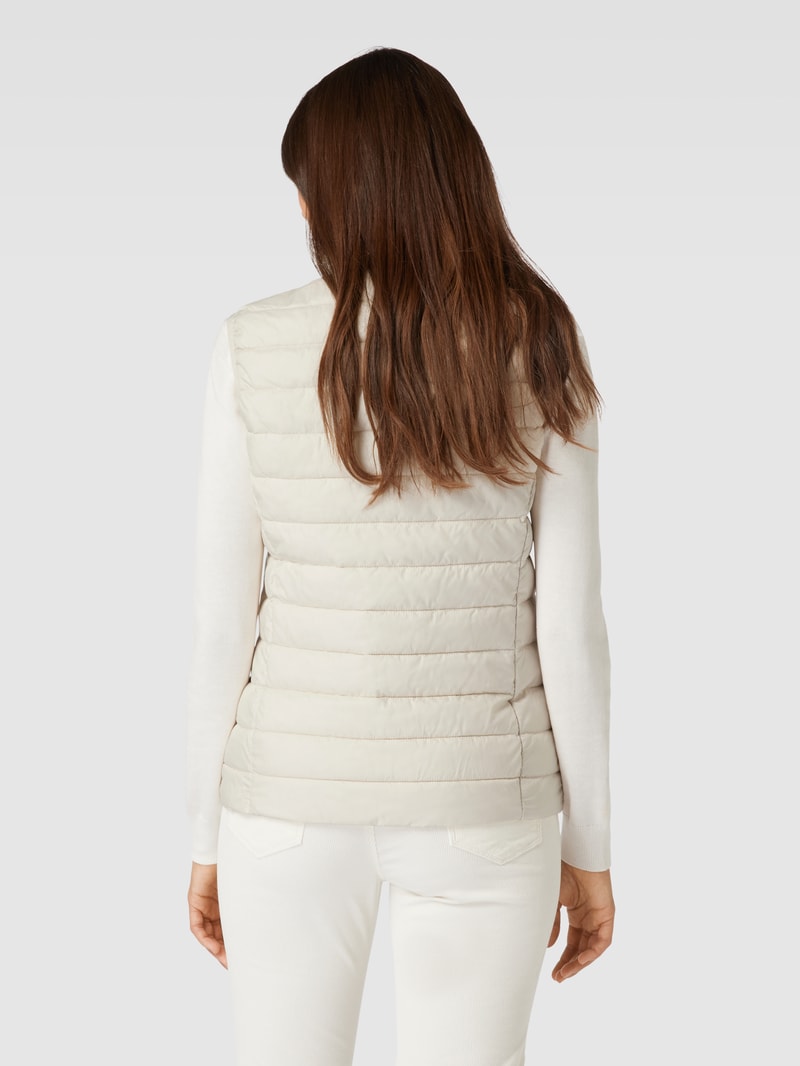 Steppweste mit Stehkragen in offwhite