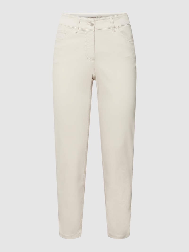 Jeans mit geradem Schnitt in sand