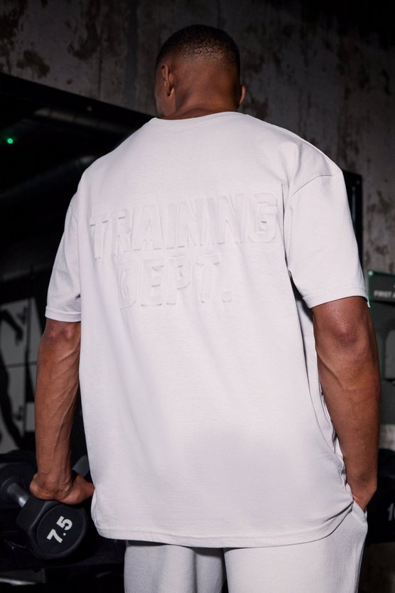 Oversize Man Active T-Shirt mit Training Dept Print
