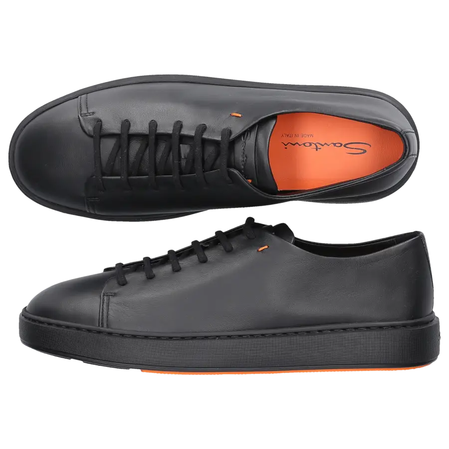 Santoni - Sneaker low 21640 Kalbsleder - schwarz
