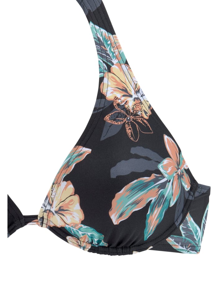 Venice Beach Bügel-Bikini-Top in schwarz-bedruckt günstig kaufen