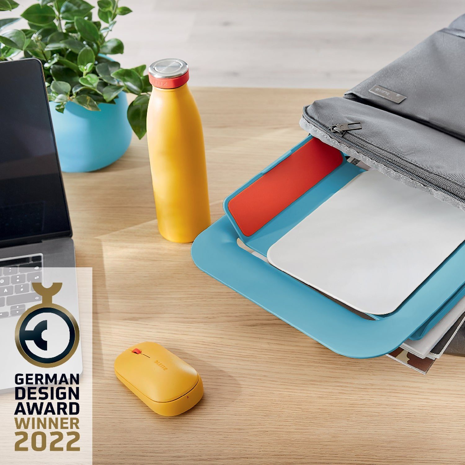 LEITZ Cosy Laptop Aufsteller Laptop-Ständer, (bis 17 Zoll, höhenverstellbar 162mm bis 195mm, zusammenklappbar)
