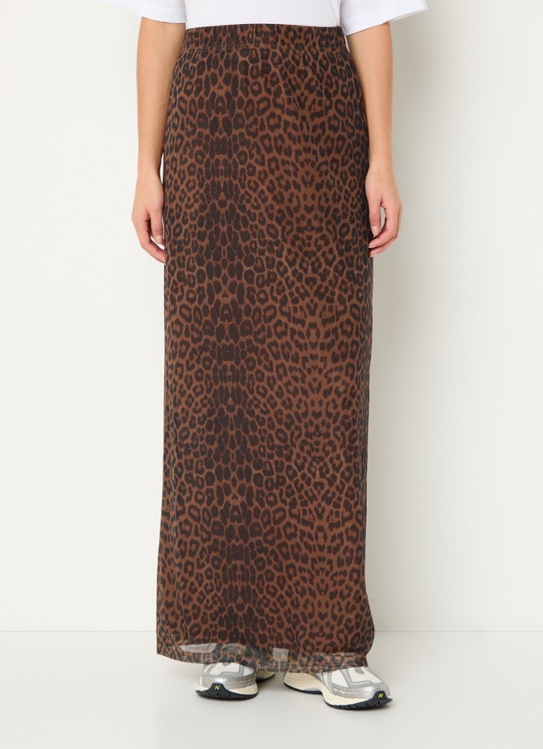 Refined Department Jasmine maxi skirt with leopard print