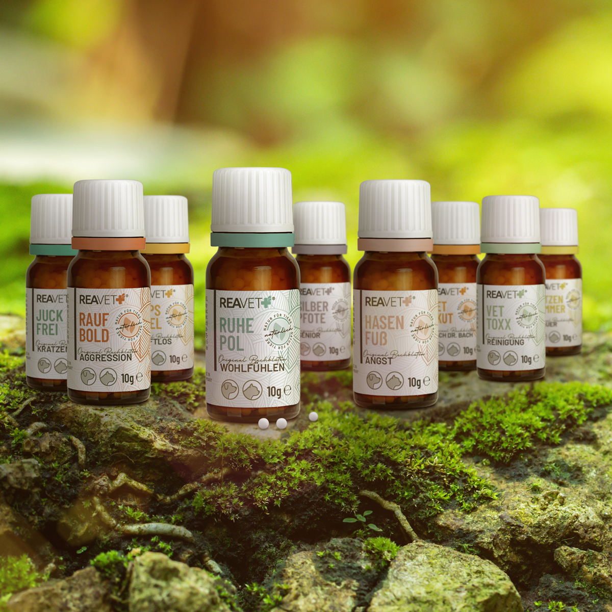 REAVET Ergänzungsfutter & Aufzucht REAVET Bachblüten Globuli - Mopsfidel 10g