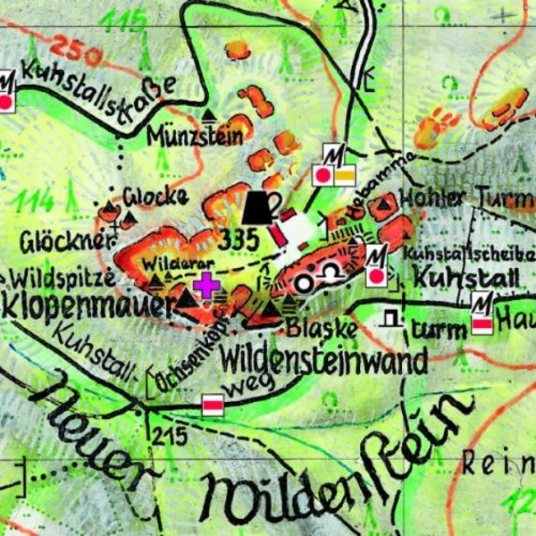 Schrammsteine·Affensteine 1 : 10 000 - Wanderkarte