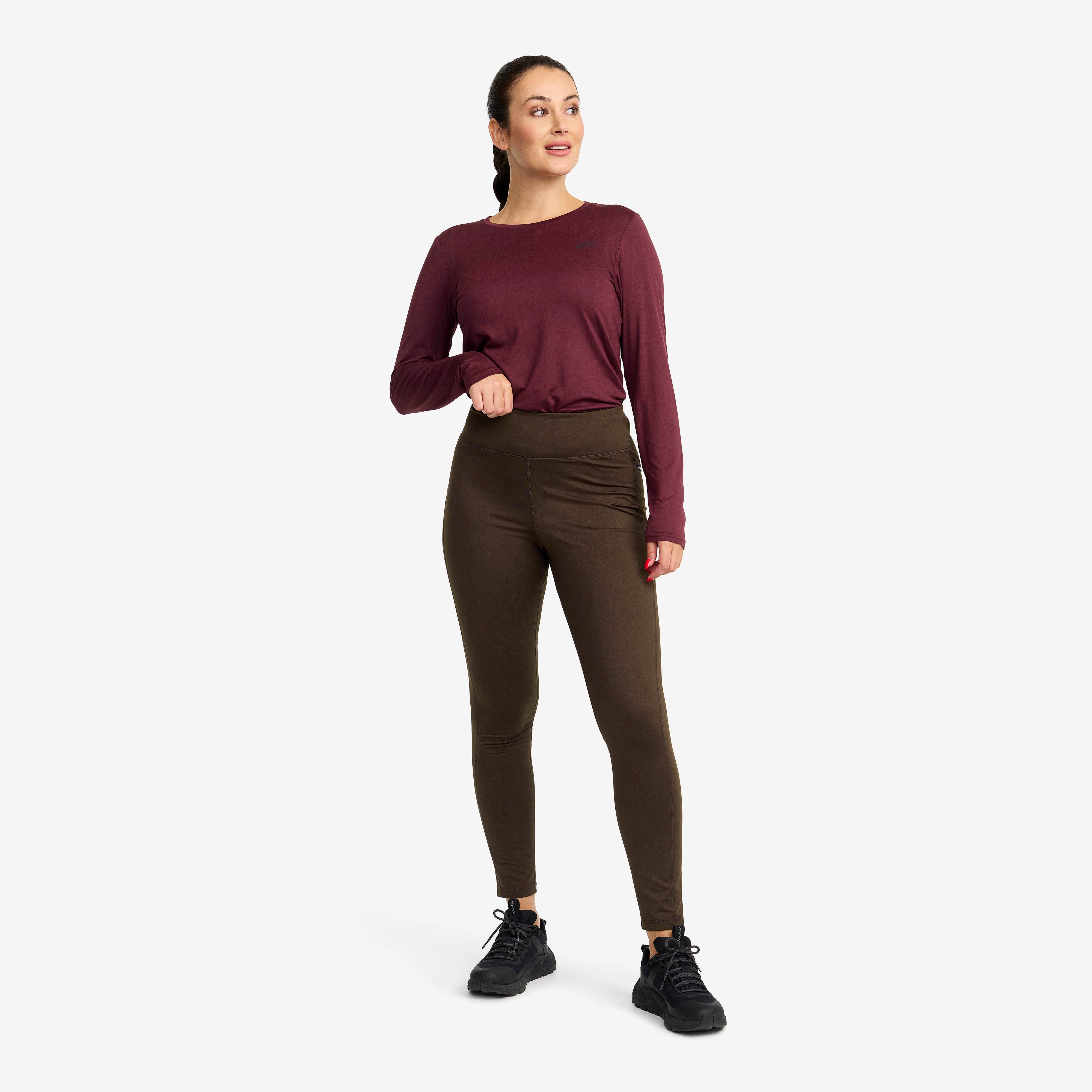 Alaska Fleece Lined Tights Femme Hazel