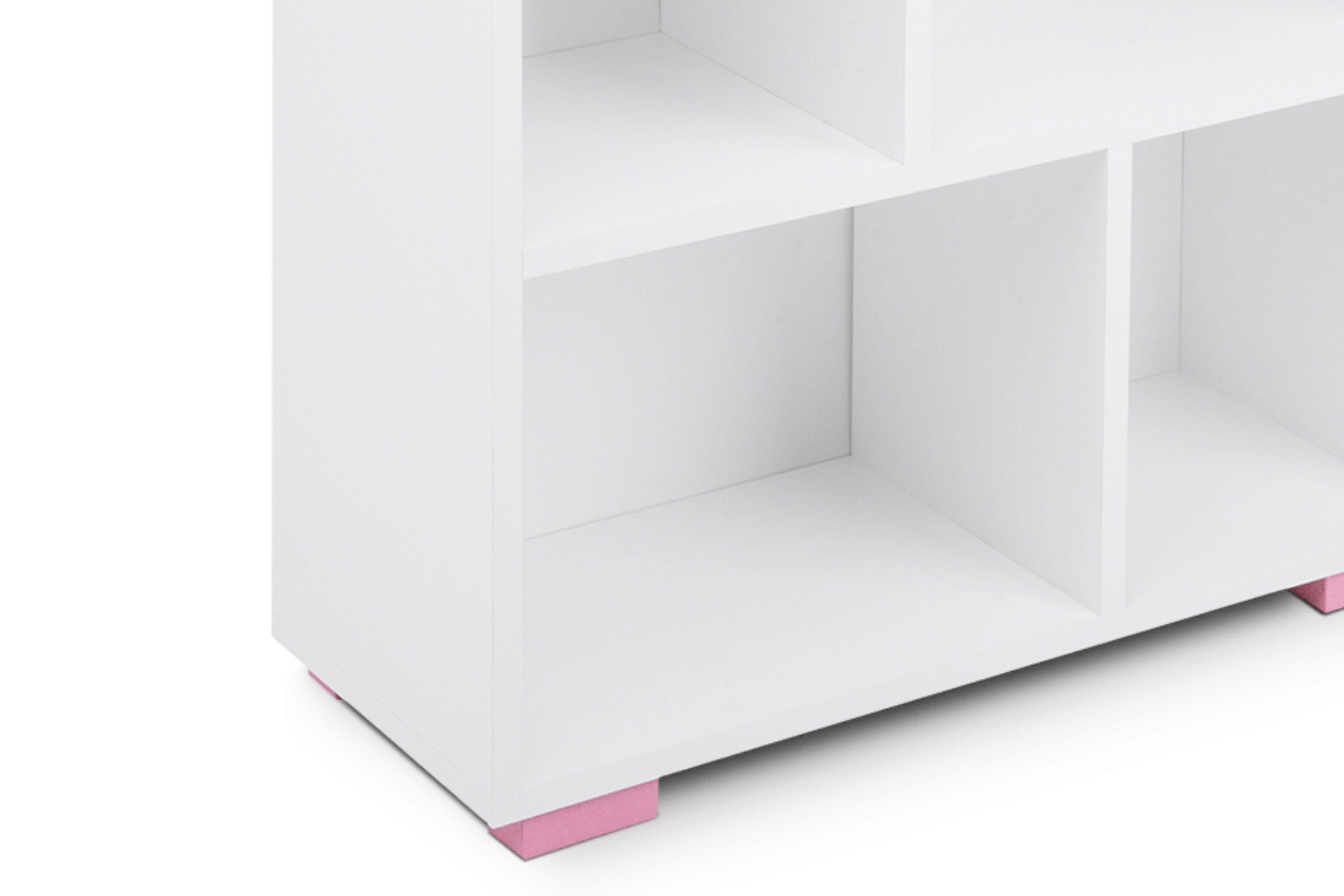 Konsimo Kinderregal PABIS Kinder Bücherregal Hausform, geräumig, in Pastellfarben, ABS-Kanten
