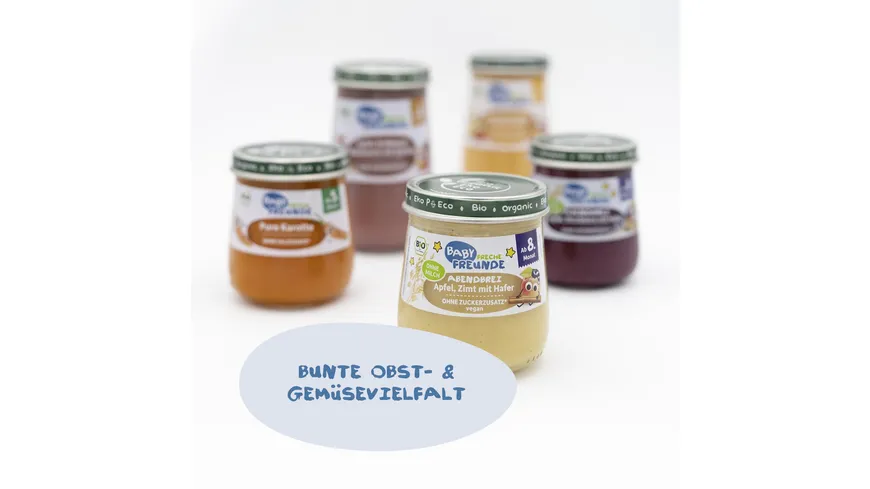 Freche Freunde Bio Gläschen Abendbrei Apfel, Zimt mit Hafer 120 g
