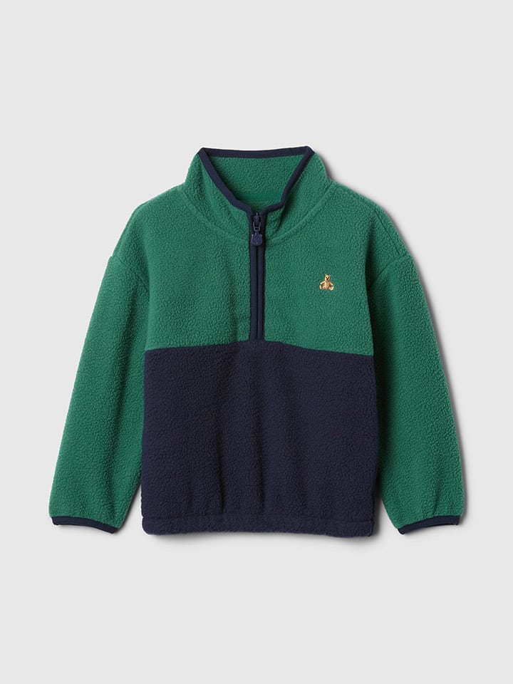 GAP Fleecepullover in Dunkelblau/ Grün günstig kaufen