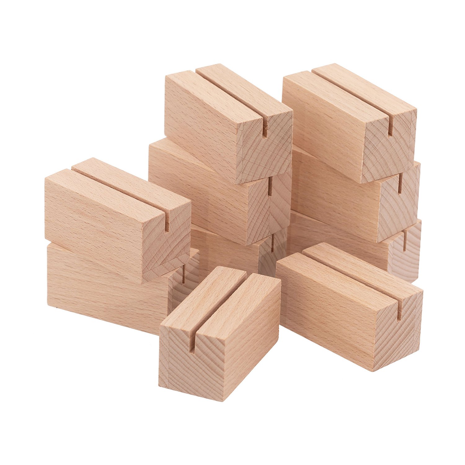 Kartenhalter aus Holz, 6 x 3 cm, 10 Stück