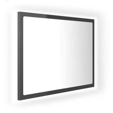 vidaXL Badezimmerspiegelschrank LED-Badspiegel Hochglanz-Grau 60x8,5x37 cm Acryl (1-St)