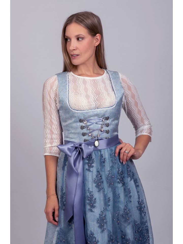 Edelnice Mini Dirndl 2-teilig Cloé in hellblau günstig kaufen