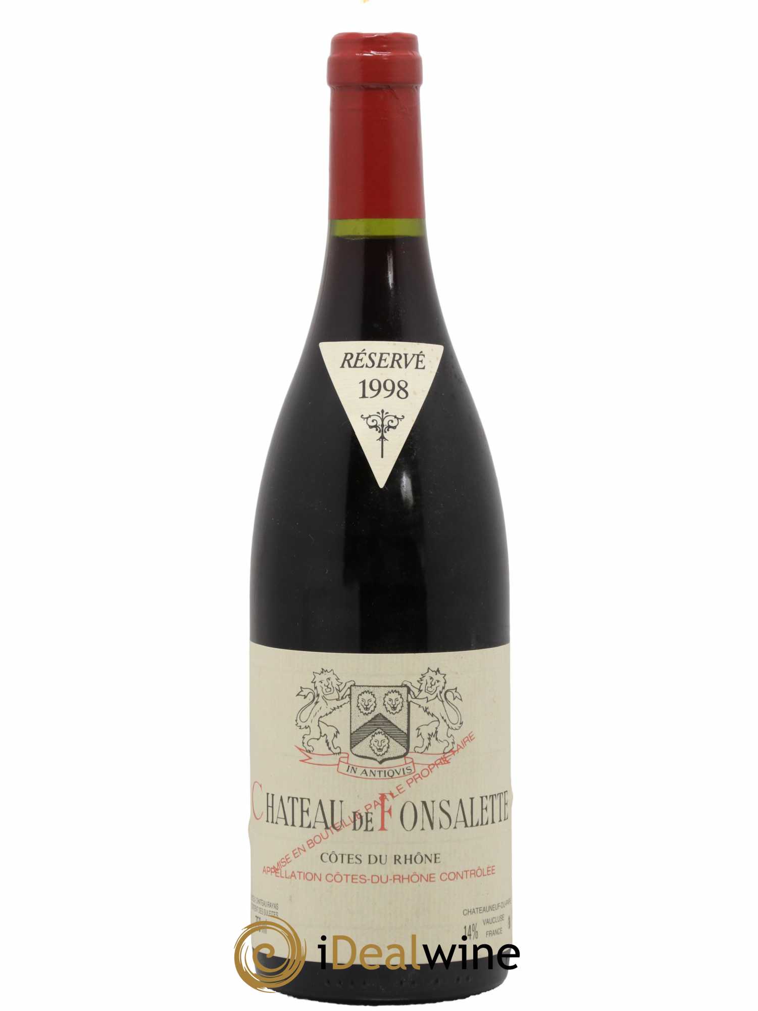 Côtes du Rhône Château de Fonsalette Emmanuel Reynaud  1998 - Lot de 1 Bouteille