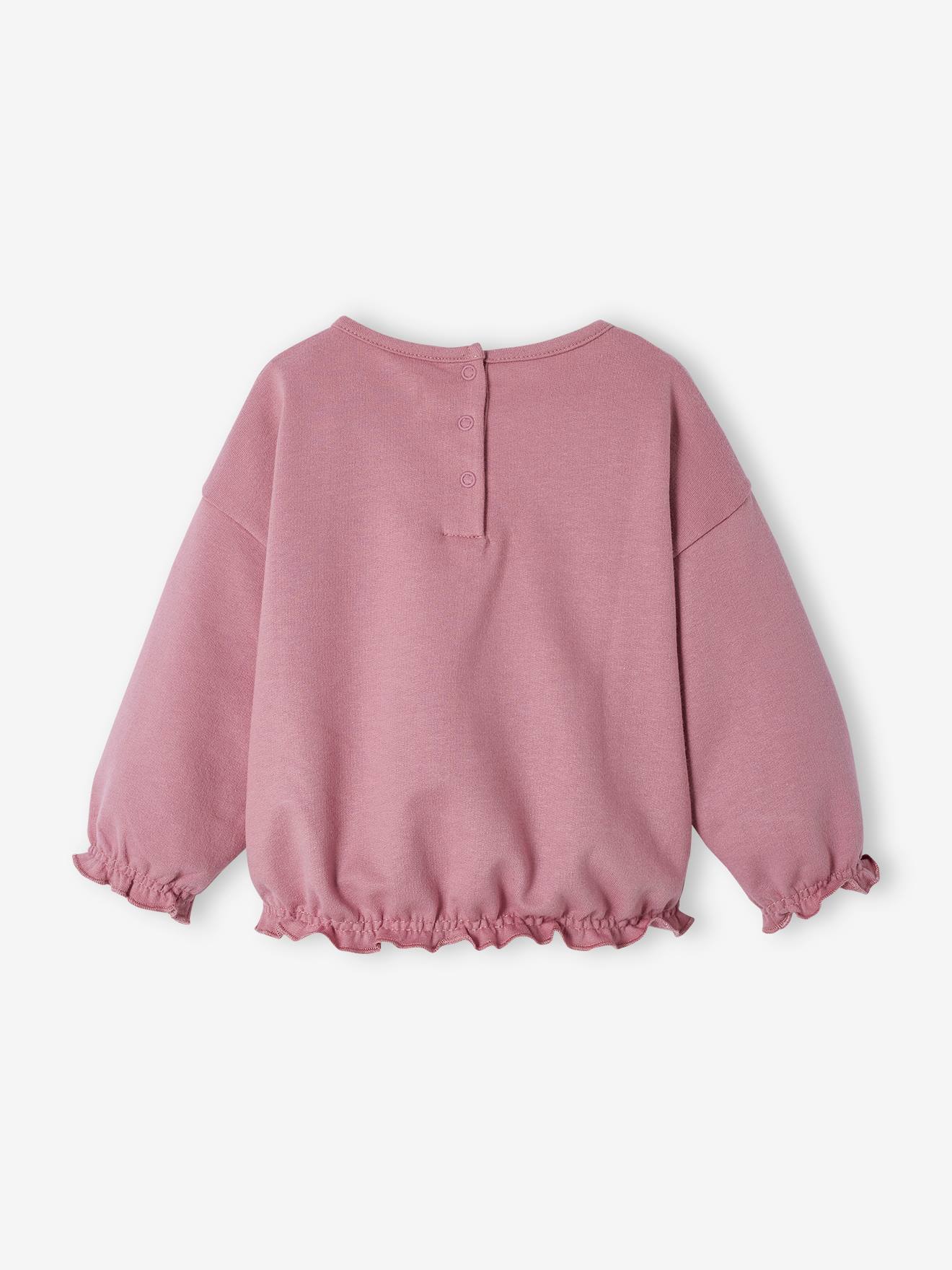 Sweat imprimé bébé mauve