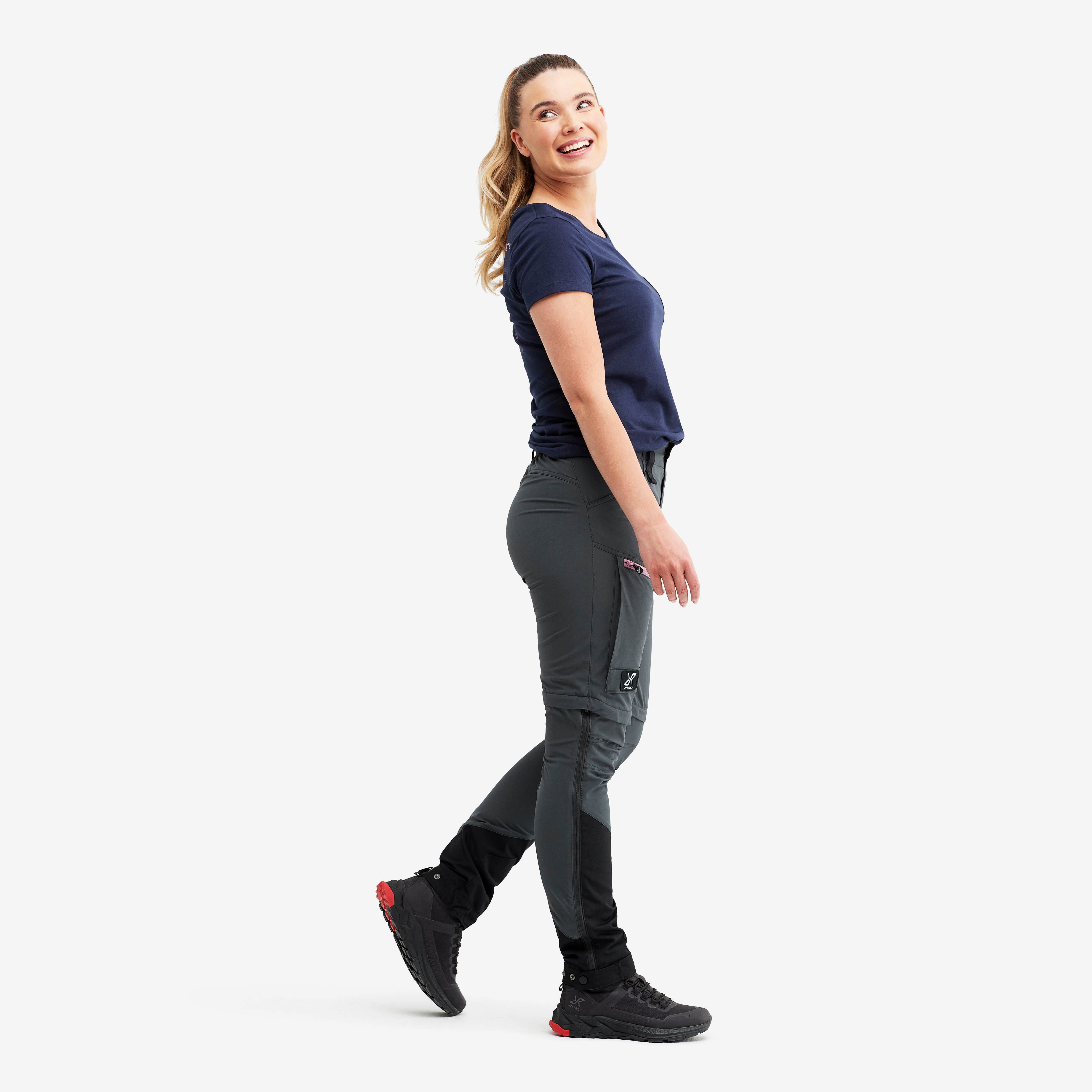 Silence T-zip Pants Femme Iron Grey/Rose