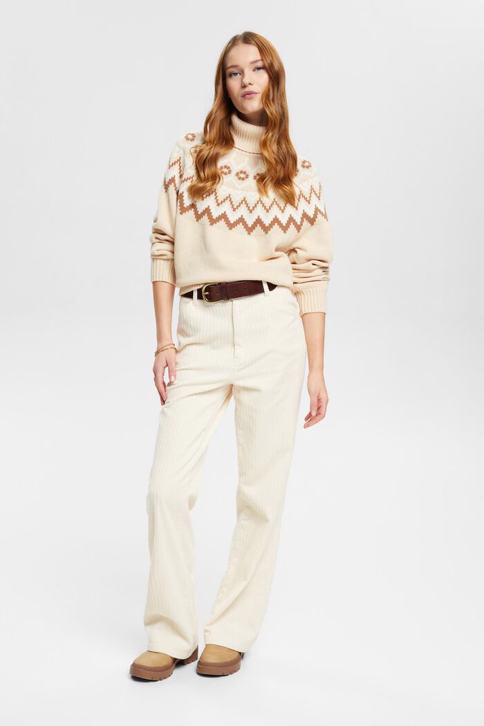Norweger-Pullover mit Rollkragen