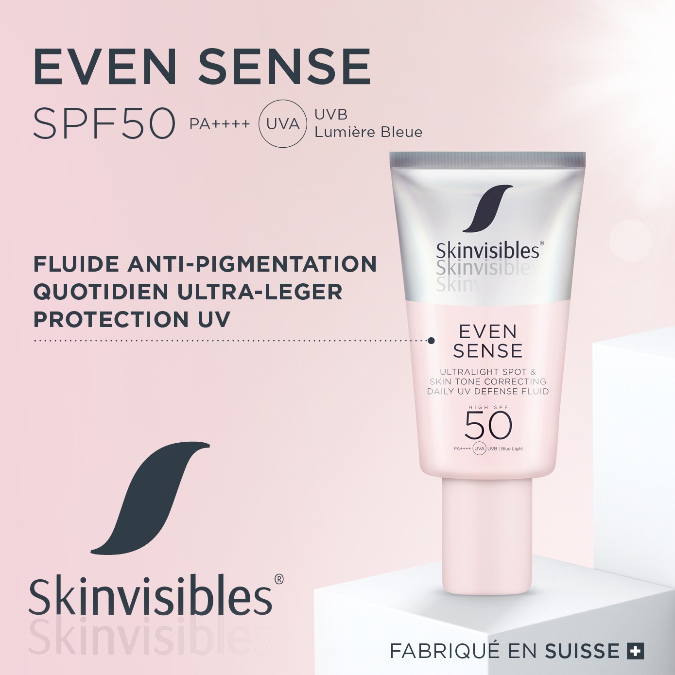 Skinvisibles krema za obraz z zaščitnim faktorjem Skinvisibles Even Sense SPF50 50 ml