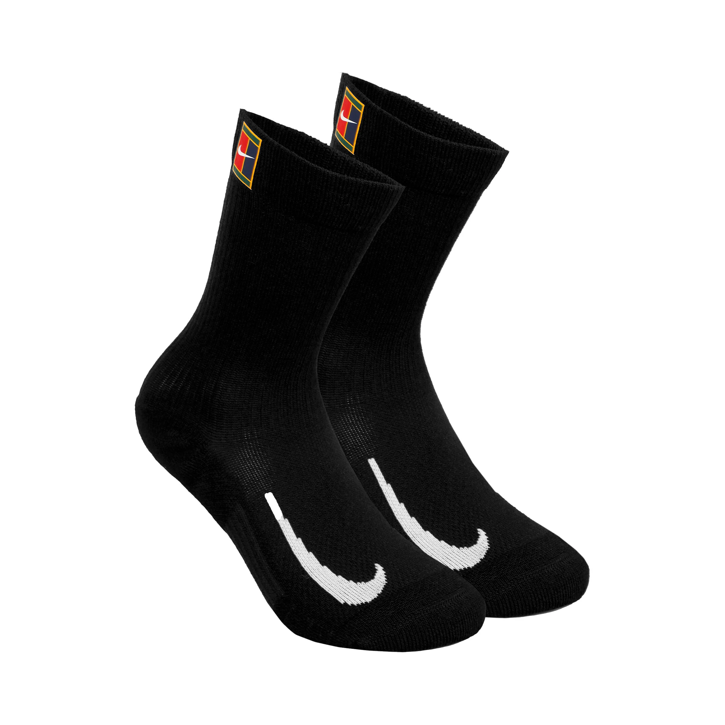 Court Multiplier Cushioned Tennissocken 2er Pack - Schwarz, Weiß