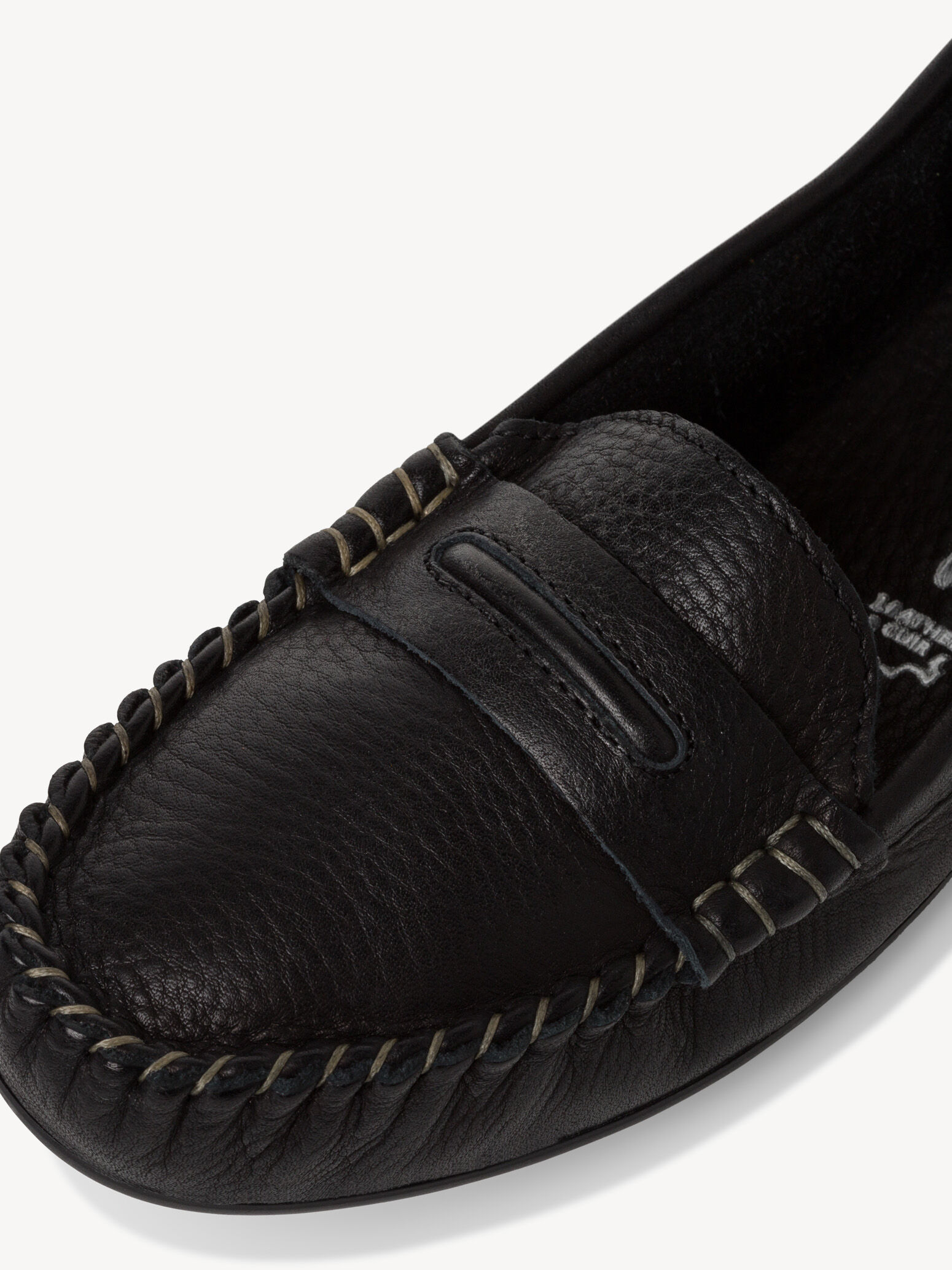 Mocassin en cuir - noir