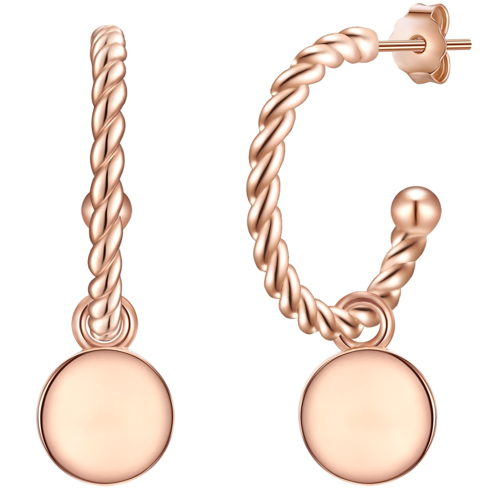 Glanzstücke München Créoles en argent Argent sterling en Or rose Boucles d'oreilles