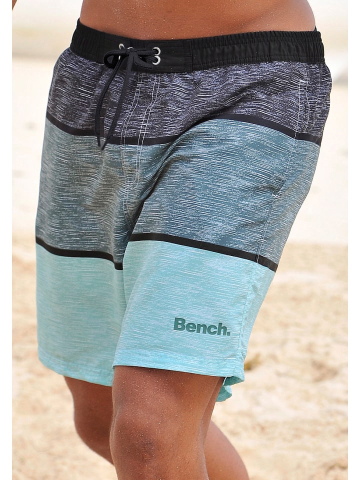 Bench Badeshorts in schwarz-blau-hellblau günstig kaufen