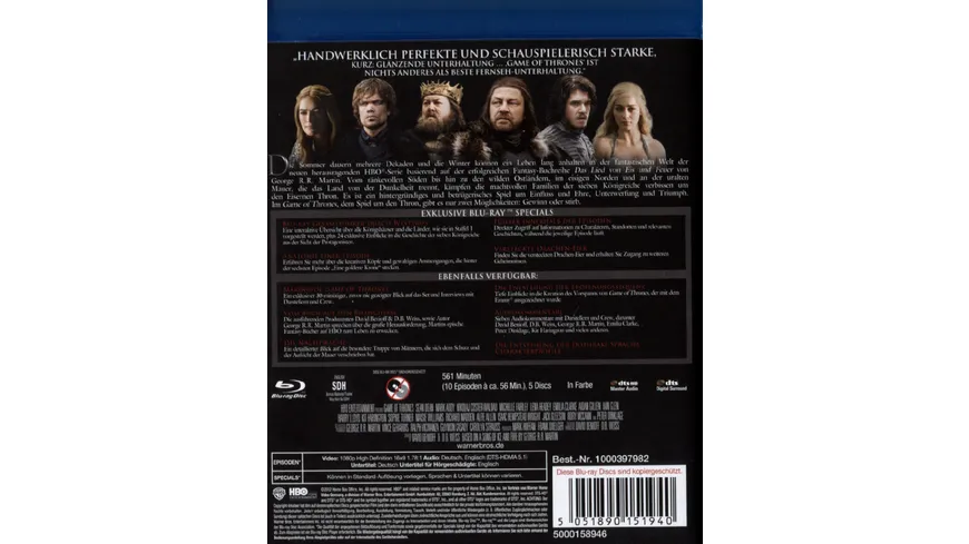 Game of Thrones - Staffel 1  [5 BRs]