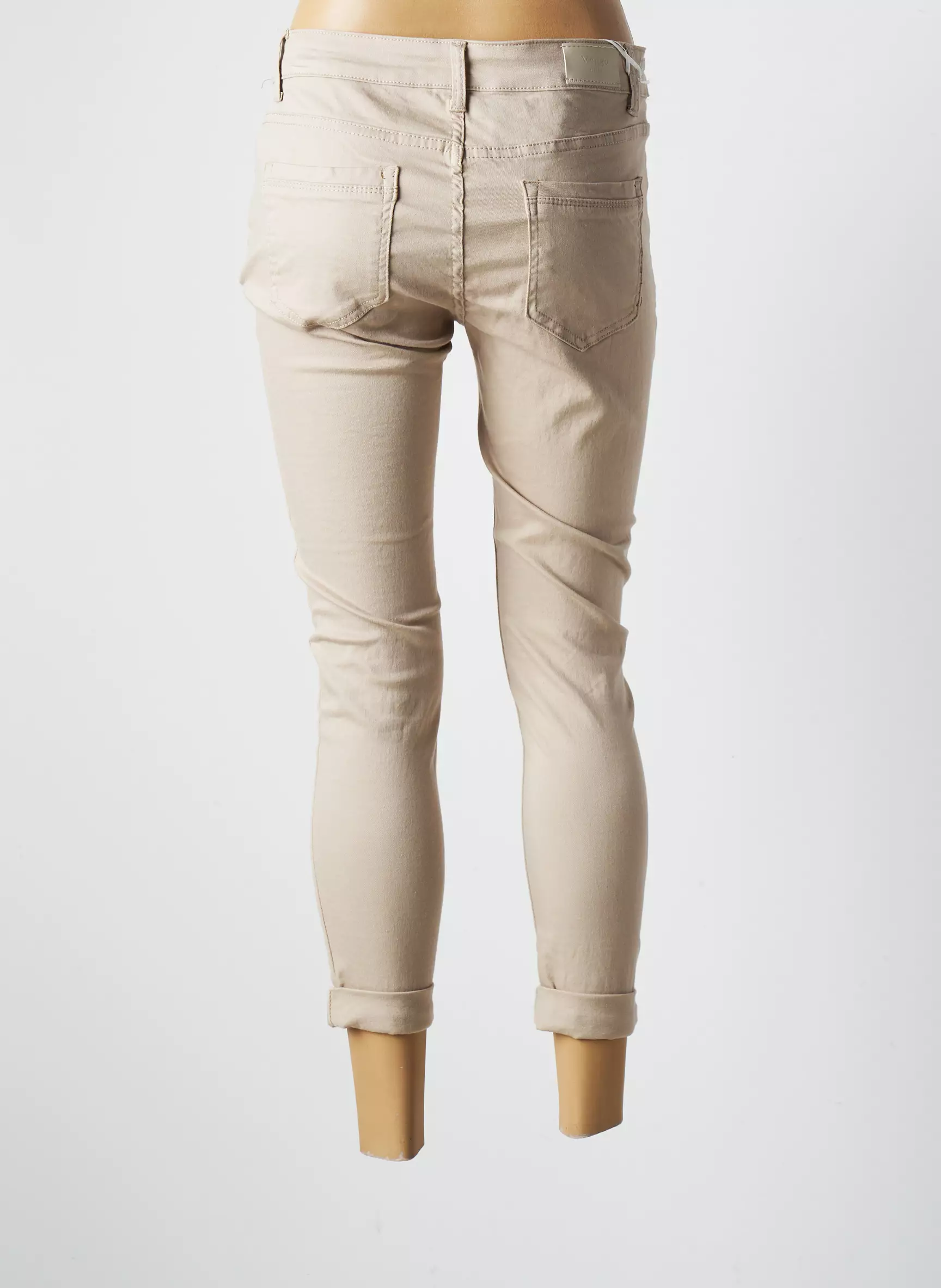 Voggo Pantalon7 8 Femme couleur beige