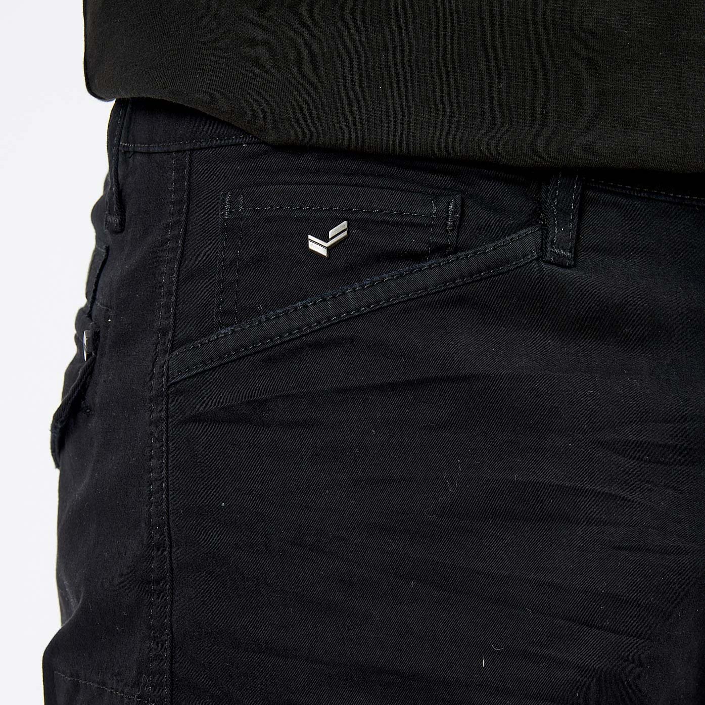 KALIS  Jean relaxed straight noir homme