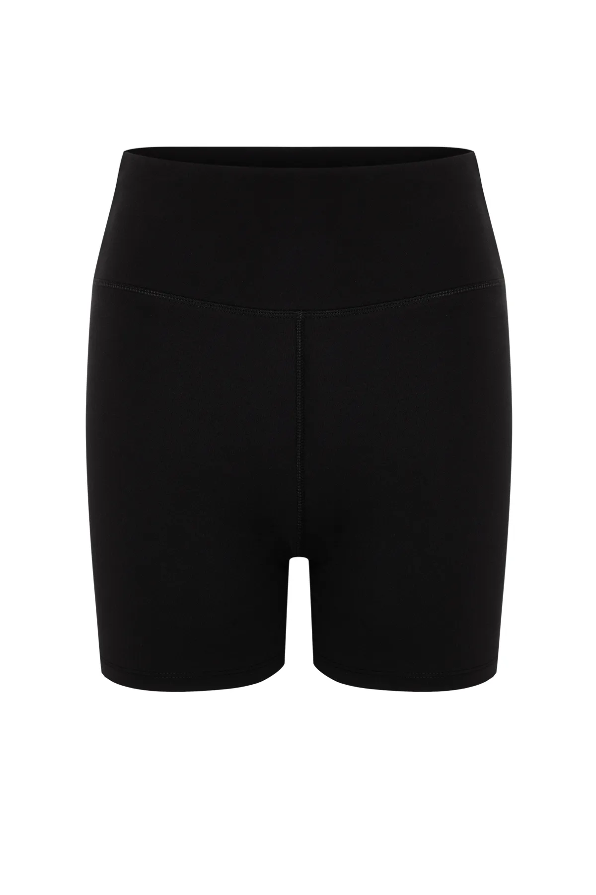 Trendyol Collection  Schwarze gebürstete weiche Dessous-Sportshorts/kurze Leggings aus Strick mit Taillentasche THMSS24TY00020