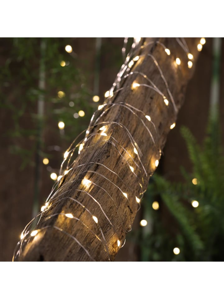 MARELIDA LED Solar Draht Lichterkette Dämmerungssensor L: 20m in silber günstig kaufen onesize