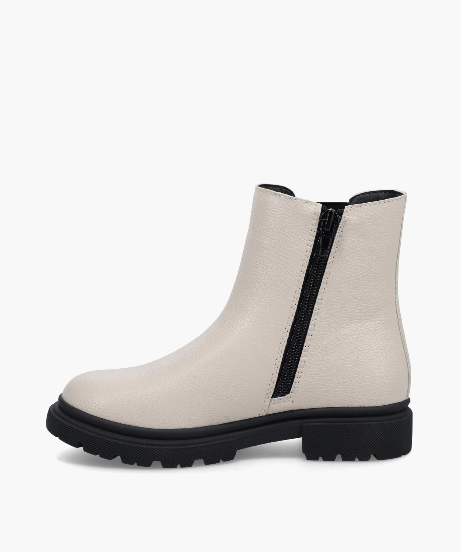 Chelsea boots fille sur semelle crantée beige | GEMO
