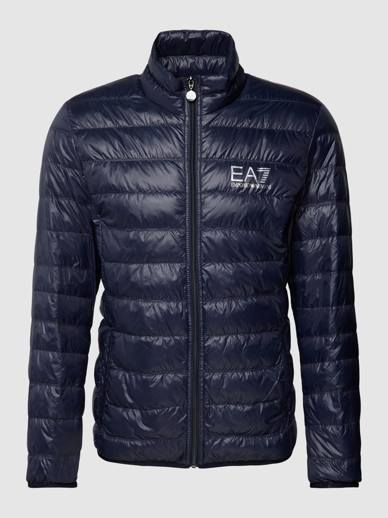 Steppjacke mit Reißverschluss in dunkelblau