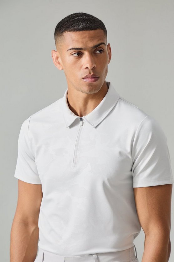 Man Active Camouflage Golf Poloshirt