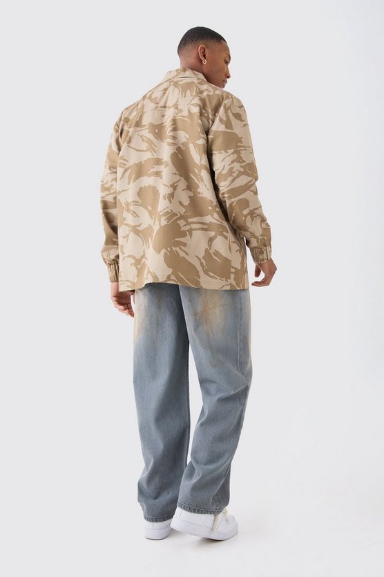 Langärmliges Camouflage Ripstop-Overshirt