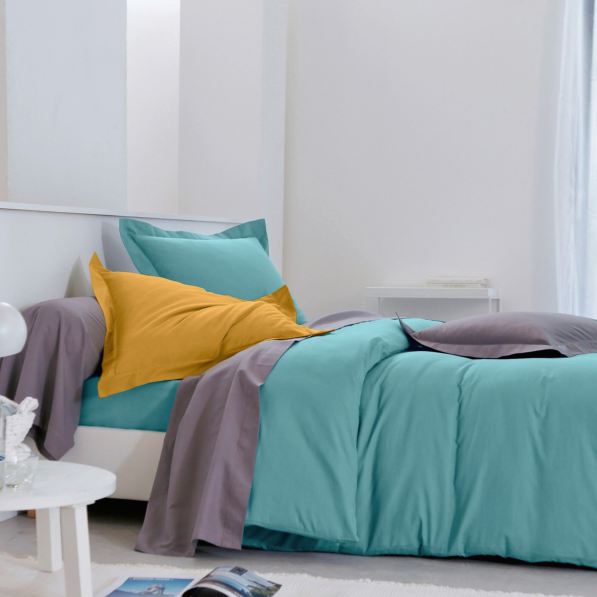 Linge de lit uni coton