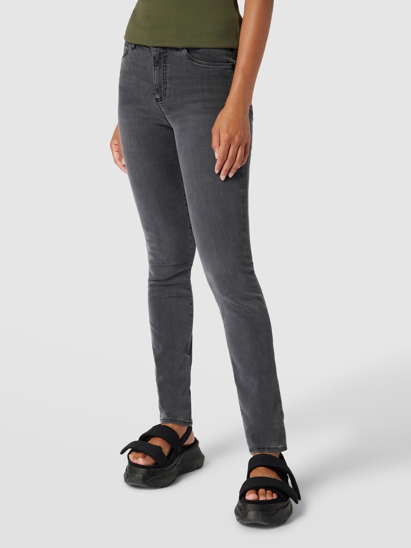 Slim Fit Jeans mit Label-Detail Modell 'Shakira' in hellgrau