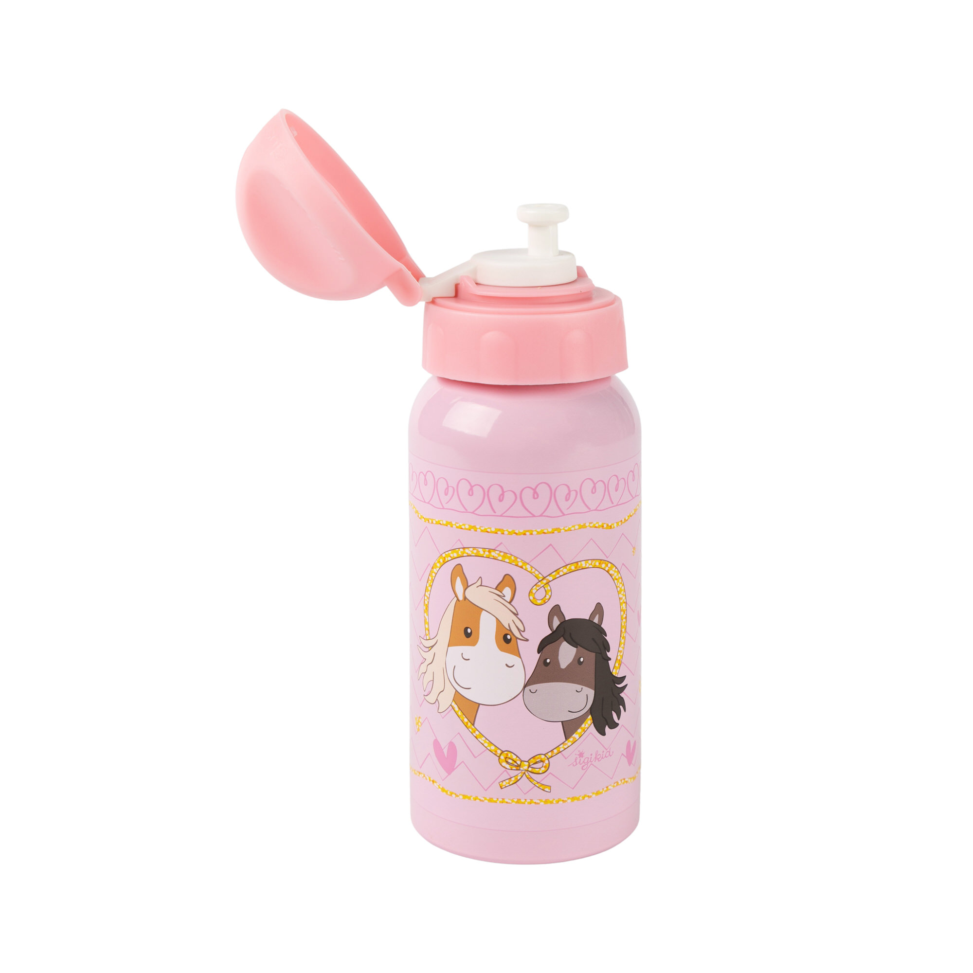 Kinder Edelstahl-Trinkflasche Pony Love