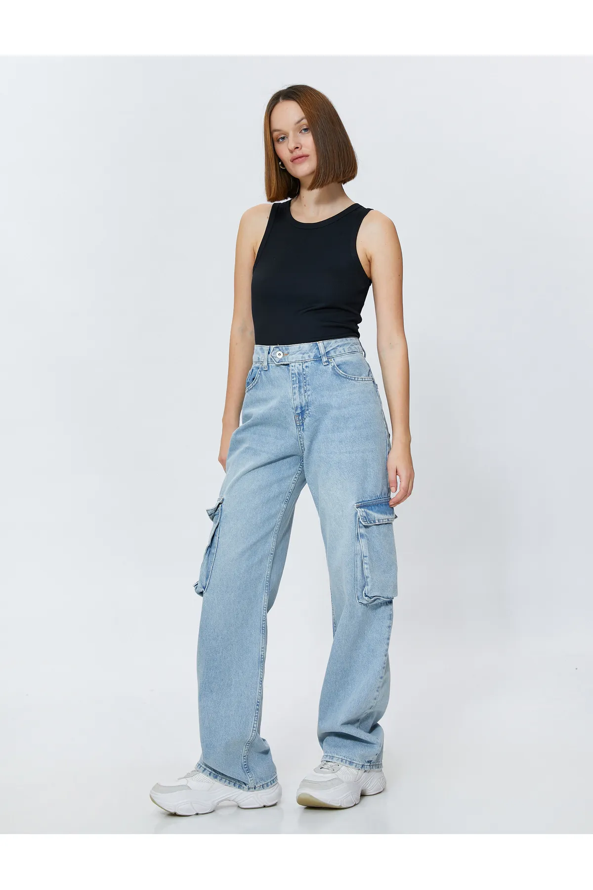 Koton  Basic-Tanktop mit geripptem Neckholder-Kragen