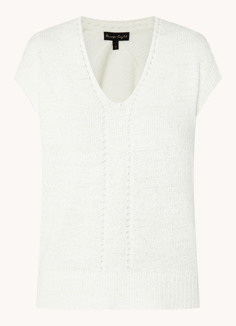Phase Eight Alana fine knit top with openwork detail