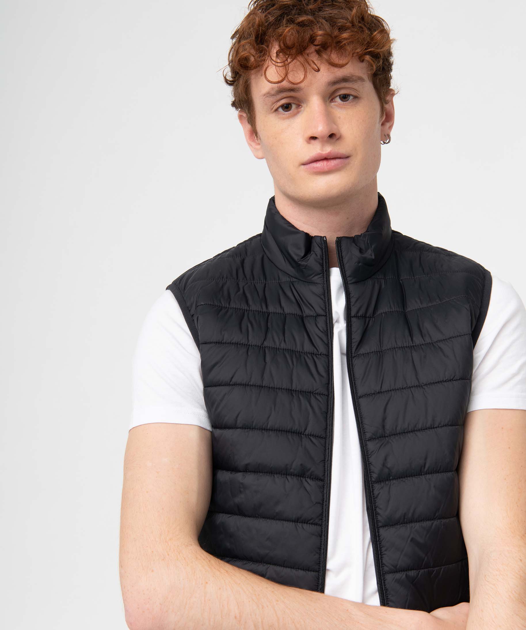 Doudoune homme sans manches avec col montant noir | GEMO