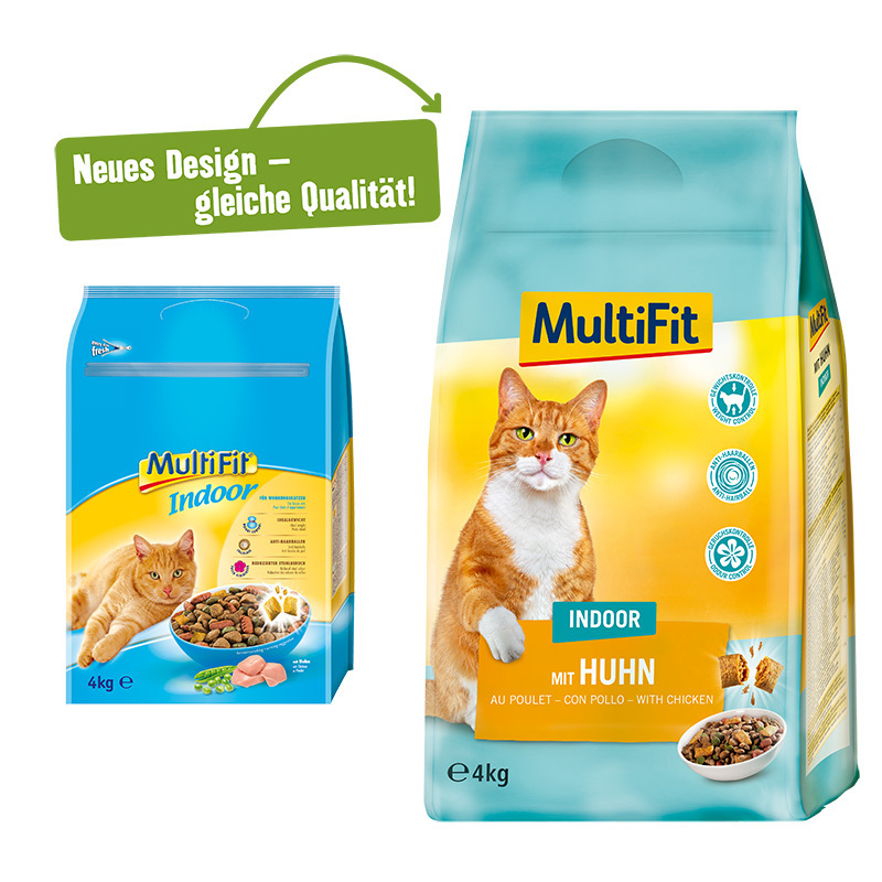 MultiFit Trockenfutter MultiFit Adult Indoor Trockenfutter Huhn 4 kg