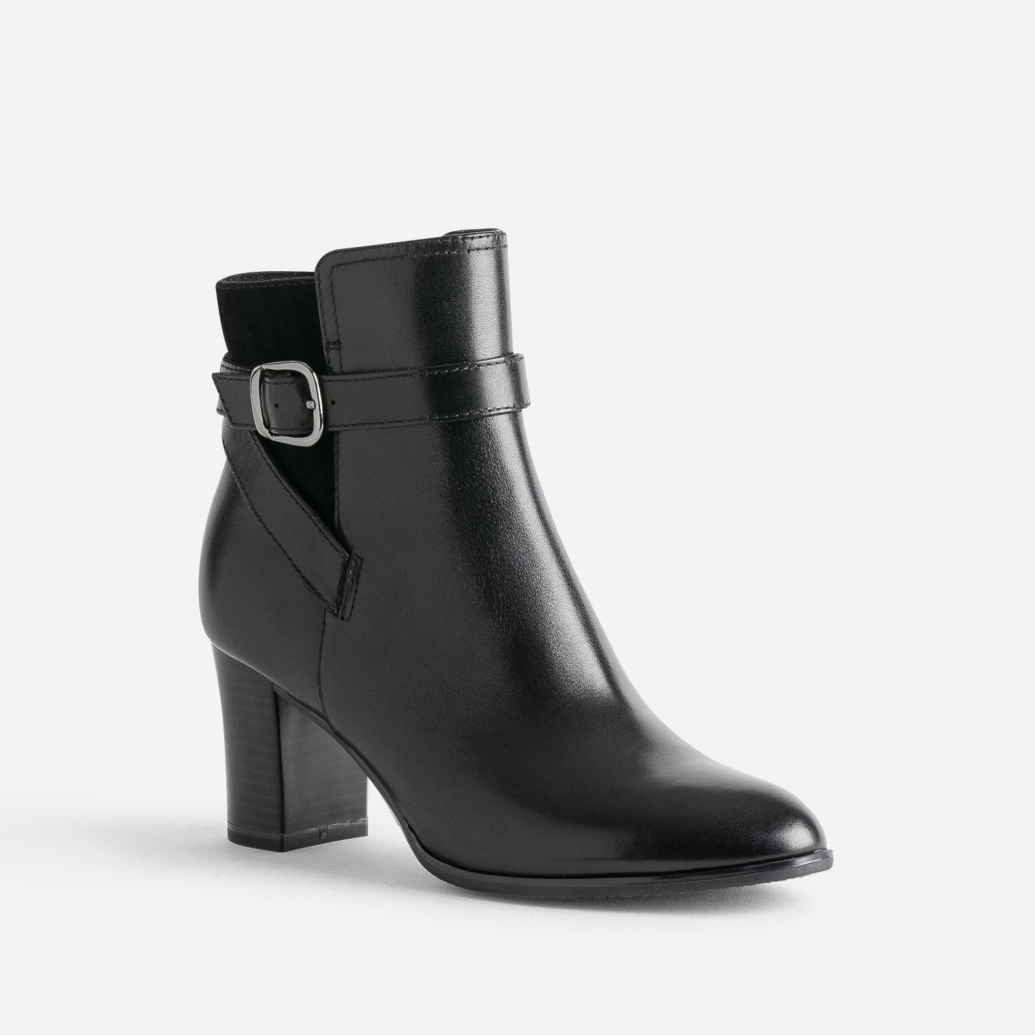 Boots CAPRICE noir en cuir et cuir velours